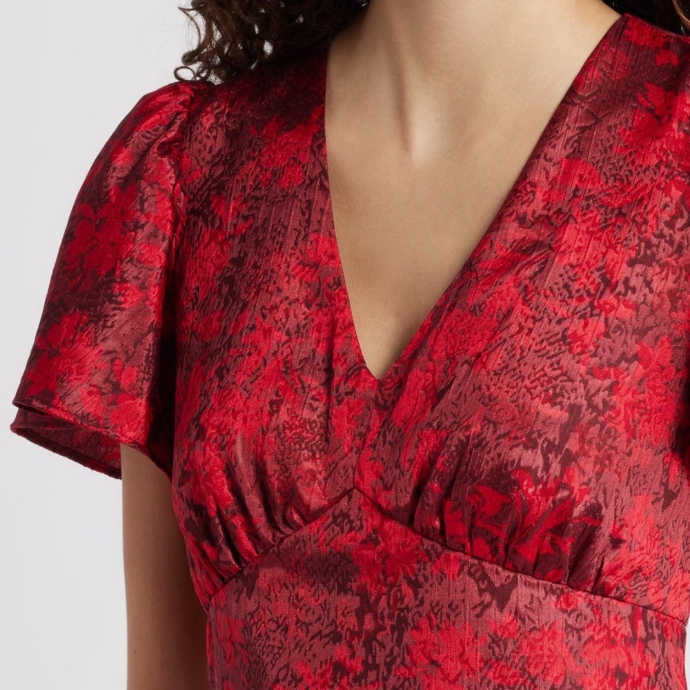 Chelsea28 Red Floral Dress